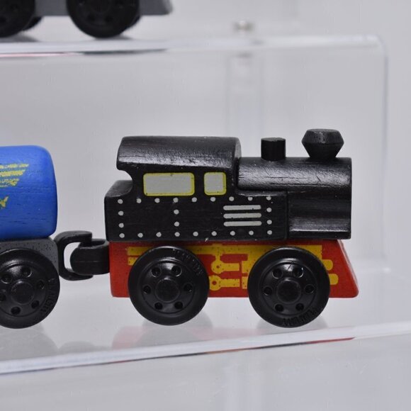 PlanCity Wooden Trains Engine Locomotive and Tenders Lot of 7 - Picture 5 of 9